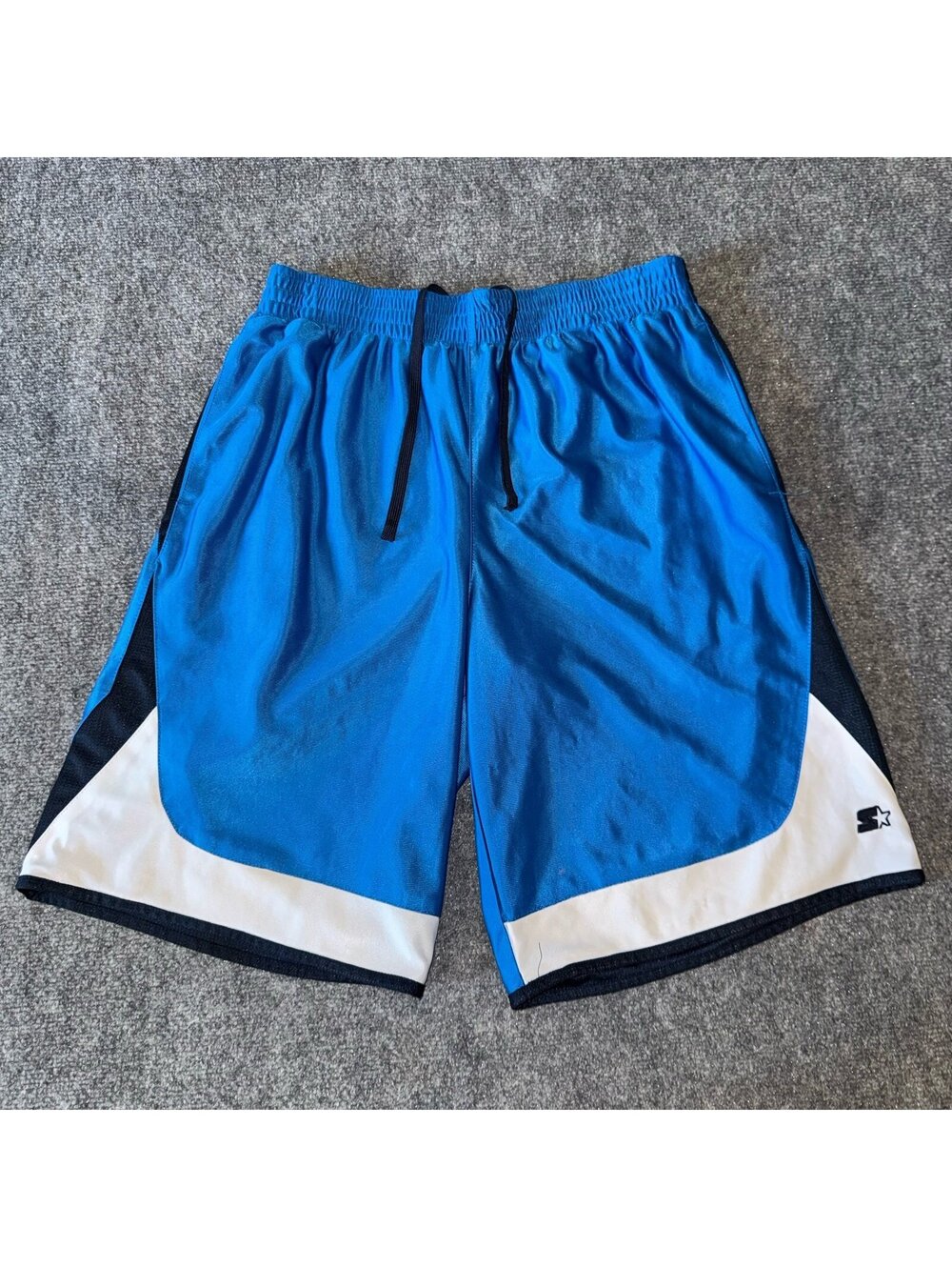 Starter Blue Dazzle Baggy Hoop Shorts Mens MD Vtg y2k 90s Rare